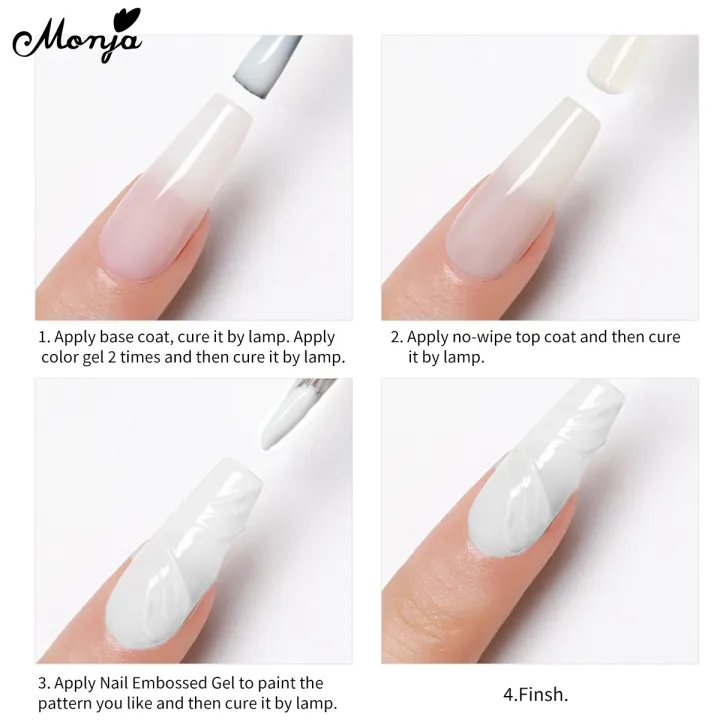 Monja%205ml%203D%20Painted%20Embossed%20Gel%20No-wash%20Black%20White%20Nail%20Art%20Plaster%20Nail%20Gypsum%20Drawing%20Gel%20Nail%20UV%20Gel%20DIY%20Makeup%20Tool%20-%20Image%208