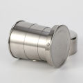 Stainless Steel Folding Cup With Keychain Portable Retractable Telescopic Cups. 