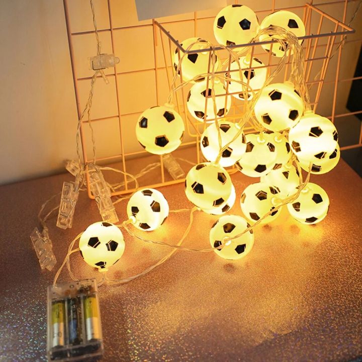 【Cathery Baby Store】10 LED Football 1.5 String Lights Plastic Decor Warm White  for Home Kids Party Decoration