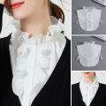 Fake Blouse Collar Shirring Pure Color Fake Blouse Collar. 