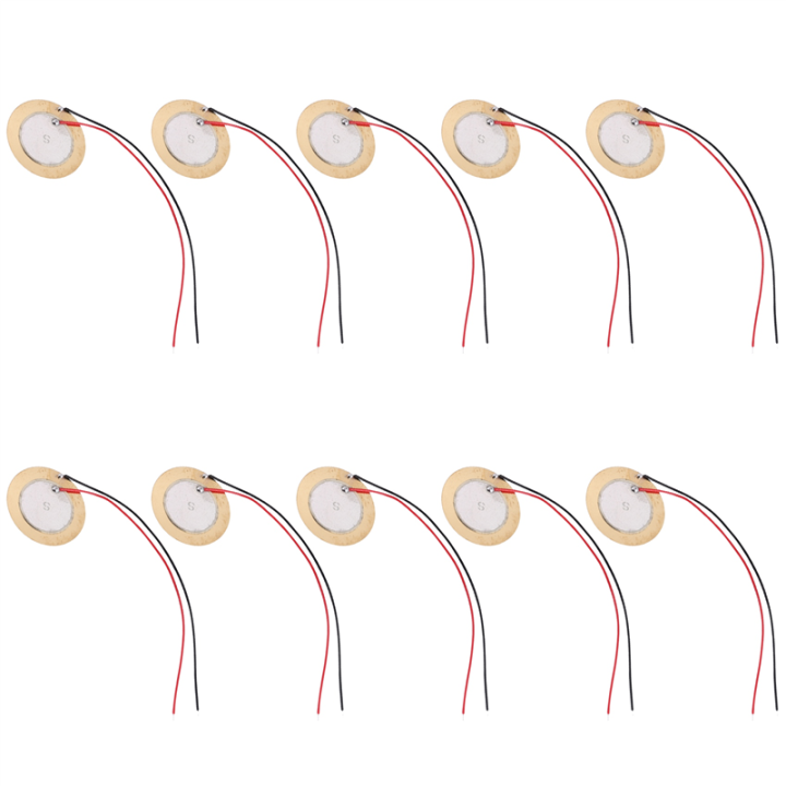 LKPCIGCXM 10 Pcs Piezoelectric Piezo Ceramic Plate Dia 27mm for Buzzer Loudspeaker