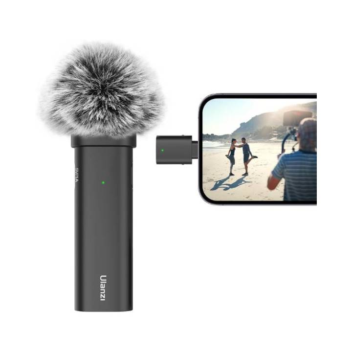 ULANZI%20WM-10%20Wireless%20Lavalier%20Microphone,%202.4GHz%20Mini%20Lapel%20Mic,%2010M%20Transmission%20for%20Video%20Recording,%20Vlogging,%20Interview%20Handheld%20Wireless%20Microphone%20Handle%20Grip%20Stick%20Plug%20and%20Play%20Handle%20Adaptor%20for%20MIH%20Bee%20Street%20Interview%20Wireless%20Microphone%20-%20Image%204