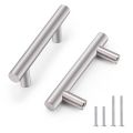 2 pcs 8''inch hole to hole 5'' inch /Drawer, Cabinet Handle / Hollow Tube T-Bar Stainless Steel Furniture Door Handles Brushed Nickel Drawer Pulls For Furniture Kitchen Wardrobe Cabinet Knot Closet Door Drawer Pull Handles Hardware. 