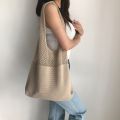 Retro Crochet Beach Handbag for Girls,Summer Hollow Out Hand Woven Totes Bag,Women Hollow Knitting Handbag.