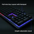 K-13 Keyboard Mouse Combo Rainbow Backlit Multimedia Ergonomic Usb Gaming Keyboard + Wired 2400DPI 4 Buttons Optical LED Usb Gaming Mouse Sets. 