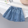 Baby Girl Summer Short Skirt 2024 New Princess Pleated Skirt for Girls Girls Wear Skirts Outside of Jeans. 