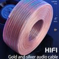 HUALIWEN DIY HIFI Audio Cable Oxygen Free Pure Copper Speaker Cable For Car Audio Home Theater Audio Wire Soft Touch Cable.