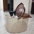Cat carry basket dog carry basket rabbit carry basket shopping basket big basket basket. 