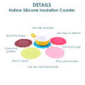 2 Pcs Cup Coaster | Silicone Coaster Coffee Table Cup Mats Pad Placemat Kitchen Accessories | Silicone Placemat High Temperature Resistant Thickening Anti-Scalding Insulation Pad.