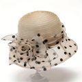 Flower Decor Dotted Print Bucket Hat, Sunscreen Fashion Elegant Traveling Fisherman Hat For Vacation, Women's Caps Hats. 