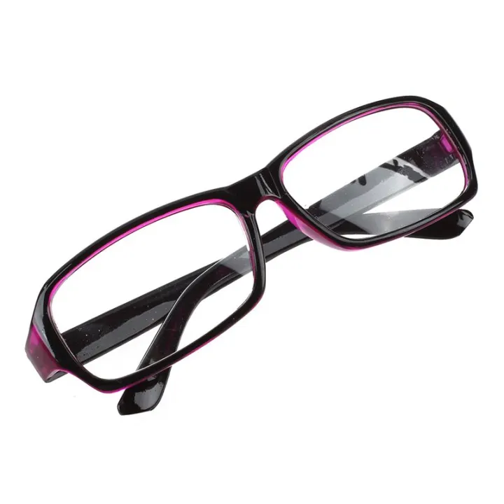 Plastic%20Full%20Rim%20Frame%20Clear%20Lens%20Glasses%20Spectacles%20Black%20Purple%20for%20Women%20Man%20-%20Image%203