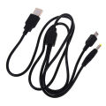 【support】 1Pc 2 in 1 USB 2.0 Data Cable Charger Lead for PSP 1000 2000 3000 Portable Game Accessory Leima. 