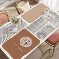Modern Simple Line Waterproof and Oil-Proof Mat Household Disposable and Easy to Care Dining Table Cushion Can Be Cut and Cleaned Table Mat. 