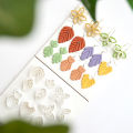 Leaf Shape/Lotus Flower Earrings Polymer Clay Mold Irregular Geometric Shape Clay Cutter DIY Jewelry Pendant Making Clay Tools MuXiaRe.