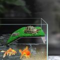 Lawn Turtle Basking Platform Turtle Resting Basking Platform, Simulation Grass Turtle Ramp for Turtle Tank, Reptile S.