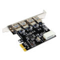 PCI-e to USB Expansion Card 4 Port USB 3.0 PCI Express Card USB PCI-E PCIE Adapter Converter for win 10. 