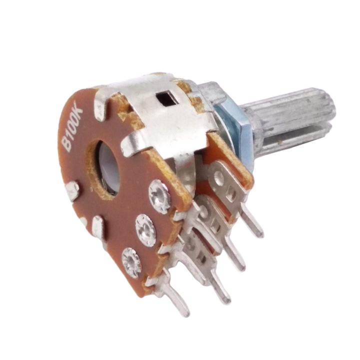 2Pcs%206%20Pin%20100K%20Potentiometer%20Dual%20Linear%20Panel%20Mount%20100K%20Ohm%201/2%20Watt%206%20Pin%20Double%20Gang%206%20Terminals%20100K%20Rotary%20Taper%20Potentiometer%20Variable%20Resistor%20Pot%20Powerpoints,%20Switches%20&%20Savers%20-%20Image%207
