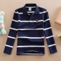 Children Child Long Sleeve T-shirt Polo Shirts Boys Kids Stripes Tops Baby Boy Sports Polos Teneege Boys Clothes. 