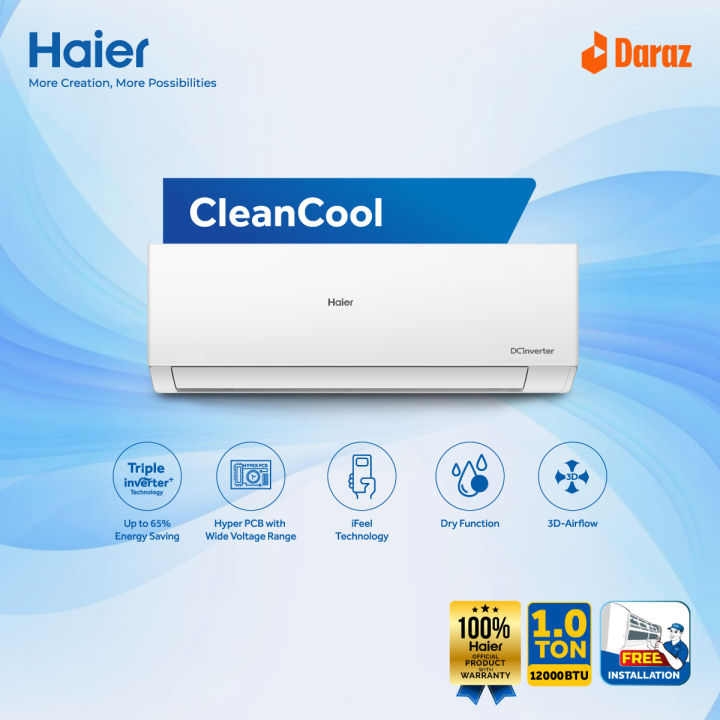 Haier CleanCool Inverter AC - 1 Ton [HSU-12CleanCool(INV)(Pro)]