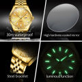OLEVS Watch For Women Waterproof Sale Original Casual Elegant Luxurious Stainless Steel Gold Not Faded calendar Quartz (1 Year Warranty) 5593.