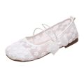 Loafers Mesh Yarn 2022 New Summer Hollow Breathable Shoes Fashion Casual Lace-up Bow Ladies Flat Shoes. 