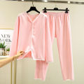 New Double-Sided Dralon Fleece-Lined Loungewear Pullover Thin Velvet Pajamas Suit Women's Winter Large Size Long Sleeve T Shirt Pajama Pants.
