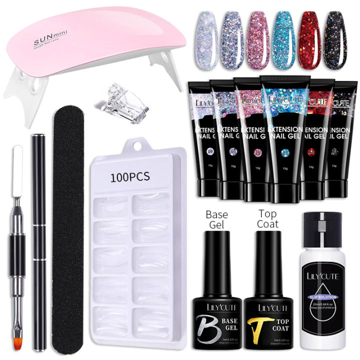 LILYCUTE%20Nail%20Gel%20Set%206W%20LED%20Lamp%20Full%20Manicure%20Set%20Vernis%20Semi%20Permanent%20Quick%20Extension%20Nail%20Kit%20Gel%20Set%20For%20Nails%20Tool%20Kit%20-%20Image%203