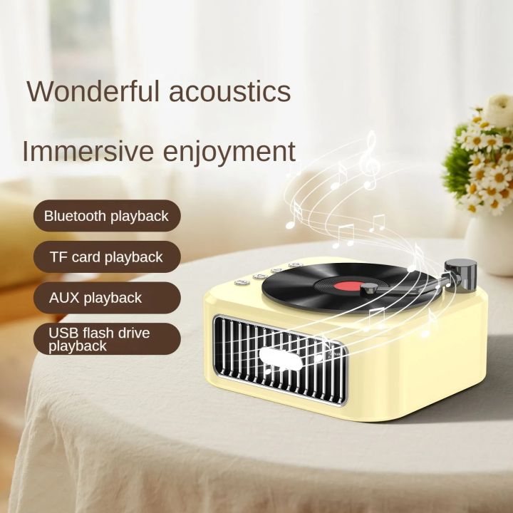 2024%20New%20Retro%20Vinyl%20Wireless%20Bluetooth%20Speaker%20Alarm%20Clock%20Small%20Record%20Player%20Portable%20High-quality%20Audio%20Home%20Smart%20Stereo%20-%20Image%202
