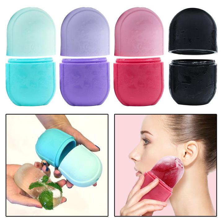 2 Piecss Reusable Icing Cooling Ice Massage Cups Cold Massage Roller Freezable Face Massager for Muscle Cold Therapy