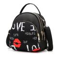 China, Small Backpack Cross body Bag For Teenage Girl Cartoon Print Women Shoulder Phone Purse Waterproof Nylon Rucksack Daily Hand Bags.