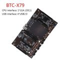 BTCX79 H61 Mining Motherboard with E5 2620 CPU+Fan+Switch Cable DDR3 Support 3060 3070 3080 Graphics Card for BTC Miner. 