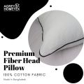 Premium Quality Fiber Head Pillow with Bag, White, (18"x26"), 1 Pcs. 