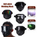 Safety Welder Mask Breathable Full Face Mask Welding Glasses Welder Mask Cycling Mask Anti-Sand Goggles Protection Tools Demoo. 