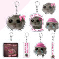 Sad Hamster Key Chain Keychains Ring For Accessories Bag Funny Pendant Keyring Jewelry Fans Gifts Huiye. 