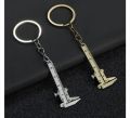 Portable Mini Vernier Caliper Keychain Mini Metal Ruler Car Key Chain Movable Vernier Caliper Ruler Model Keychain Keyring Gift.
