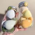 6pcs set Beauty Blender Makeup Sponge Blending Puff Flawless Powder Smooth Beauty Sponge Floral Jar. 