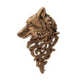 Vintage Wolf Head Brooches For Men Fashion Suit Collar Pin (1PS). 