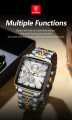 POEDAGAR 866 Luxury Square Chronograph Men’s Watch. 