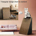 Helpful Triangle Cat corrugated Scratcher Pet Claw Scratching Board Bed Toy Mat Post. 