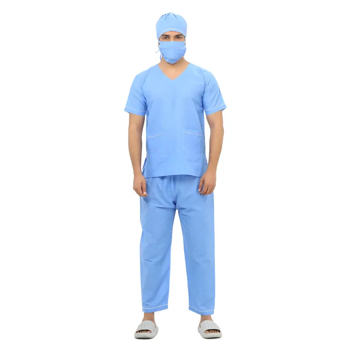 Doctors%20OT%20Dress/OT%20Dress/Male%20Female%20Doctors%20OT%20Dres%20With%20Full%20Set%20With%20Standard%20Cotton%20Febric%20For%20Medical%20Students%20&%20Nurse%20With%20Green,Sky%20and%20Navy%20Blue%20Colors%20-%20Image%202