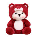 Tik Tok transforms into teddy bear doll plush toy cute blush bear doll doll gift wholesale for women. 