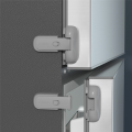 2Pcs Safe Fridge Lock, Child Proof Refrigerator Freezer Door Lock, Protect Refrigerators with Sealing Strips Grey. 