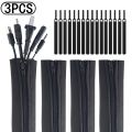 Cable Management Sleeve Cable Wrapper Storage Strip Zipper PC Network Cable Data Cord Organizer Classification Fixture Protector. 