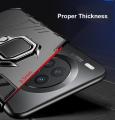 icasecover for Huawei Y9a Hard Case Hybrid Shockproof Car Magnetic Ring Buckle Stand Back Cover.