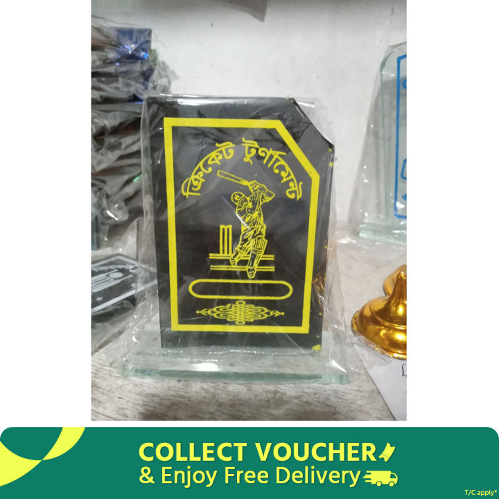 Cricket tournament mini crest , 5" inch -1pcs