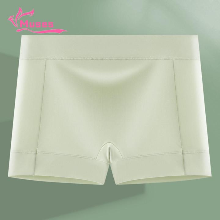 Muses%20Mall%20Seamless%20Safety%20Underwear%20Safety%20Panties%20Men%20Ice%20Silk%20Seamless%20Solid%20Color%20Mid-rise%20Thin%20Bottoming%20Shorts%20Smooth%20Fabric%20Underwear%20-%20Image%204