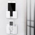 Wall Mounted Organizer Storage Box Remote Control Mounted Mobile Phone Plug Wall Holder Charging Multifunction Holder Stand.