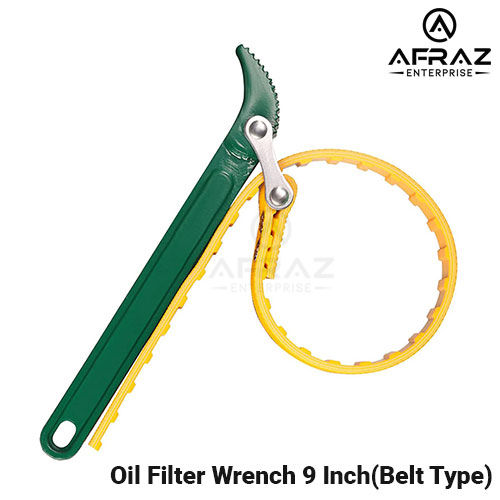 Industrial 9" Belt Type Oil Filter Wrench Auto Tool Engine Box Spanner Oil Fuel Filter Wrench Tool Spanner Key Tool Yellow Belt Single Sided Special