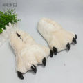 Soft Furry Slippers For Home Man Plush Fuzzy Home Shoes Slippers For Boys Funny Animal Slides Men's Bear Paw Slippers Cosplay.