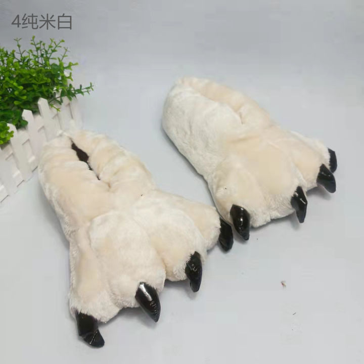 Soft%20Furry%20Slippers%20For%20Home%20Man%20Plush%20Fuzzy%20Home%20Shoes%20Slippers%20For%20Boys%20Funny%20Animal%20Slides%20Men's%20Bear%20Paw%20Slippers%20Cosplay%20-%20Image%207